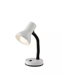 Lampada da scrivania in metallo bianco, 60w